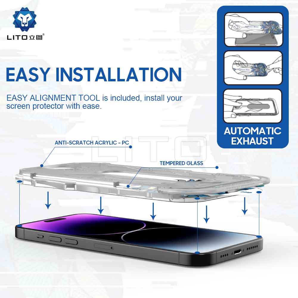 Apple iPhone 13 14 Pro Max EZ Fit Privacy Screen Protector - Gadget Vista