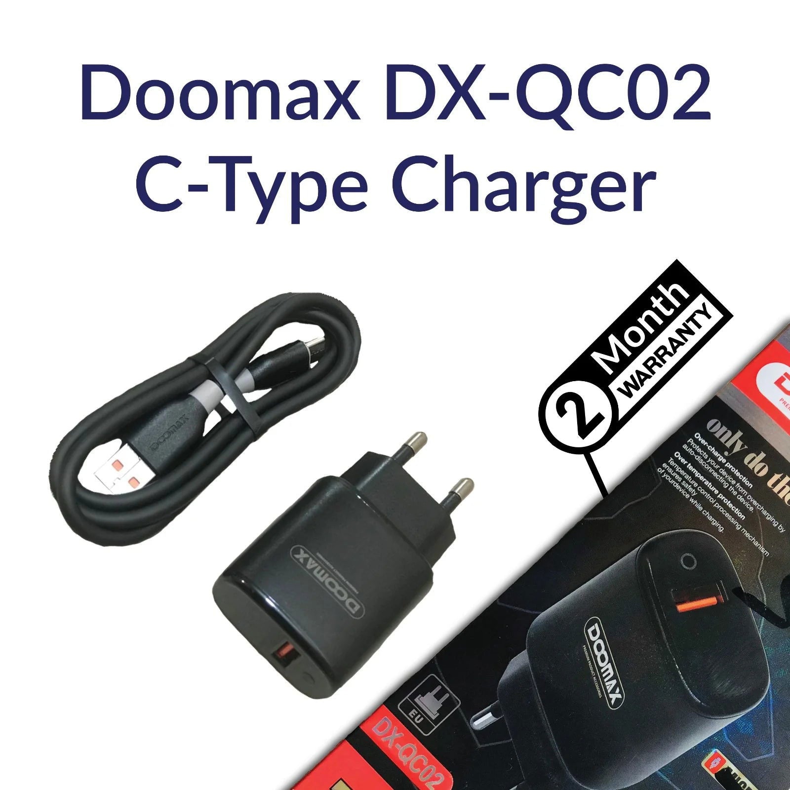 Doomax FAST CHARGER WITH 2 Months Warranty - Gadget Vista