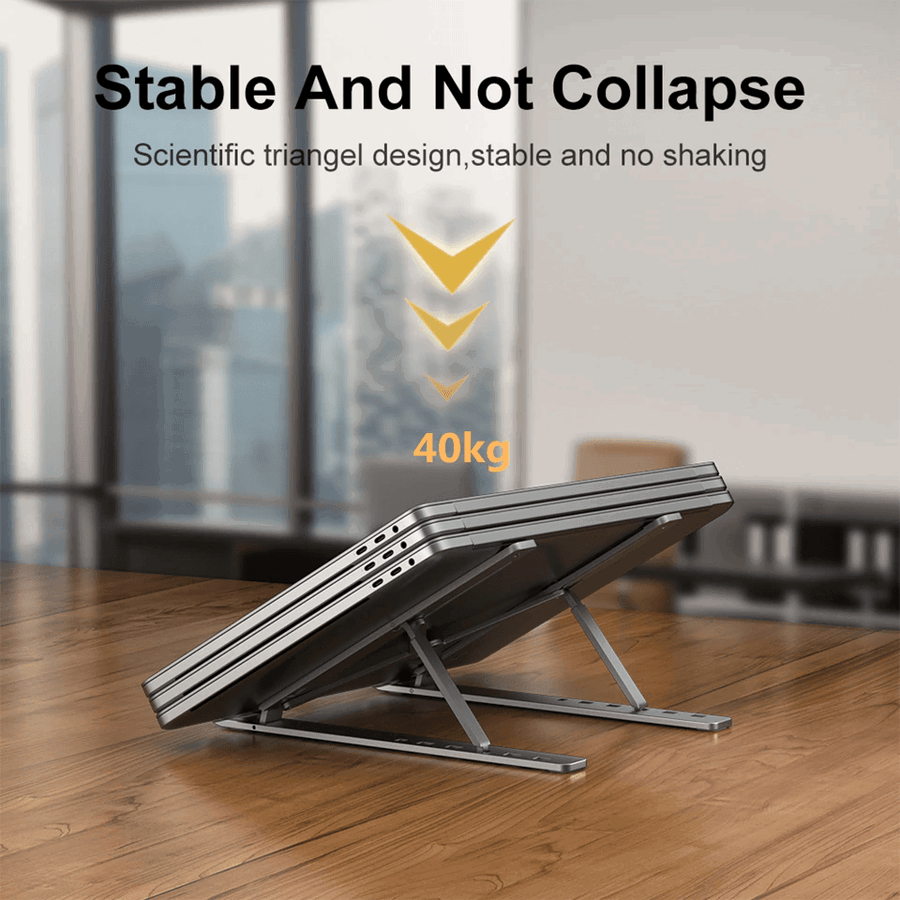 Folding Adjustable Aluminum Laptop Stand - Gadget Vista