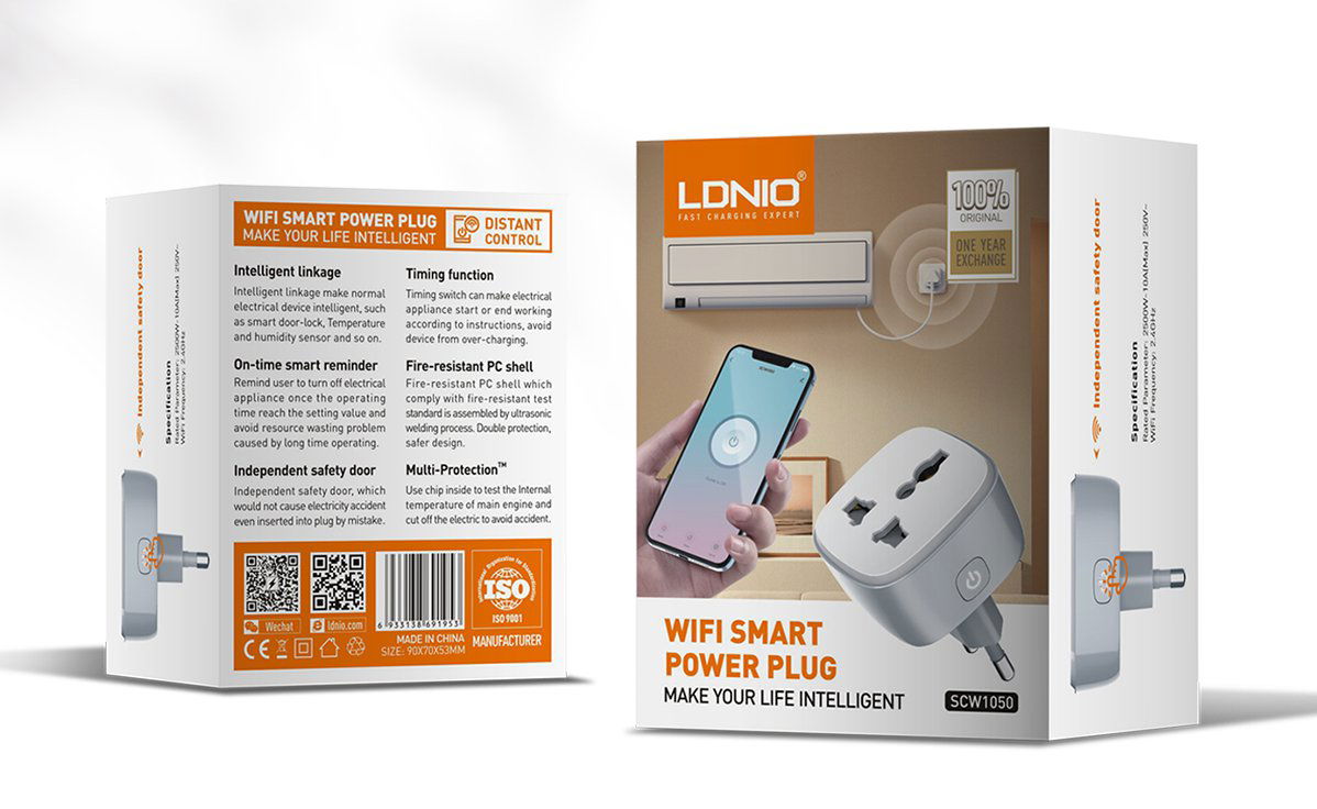 LDNIO Wi-Fi Smart Power Socket SCW1050 - Gadget Vista