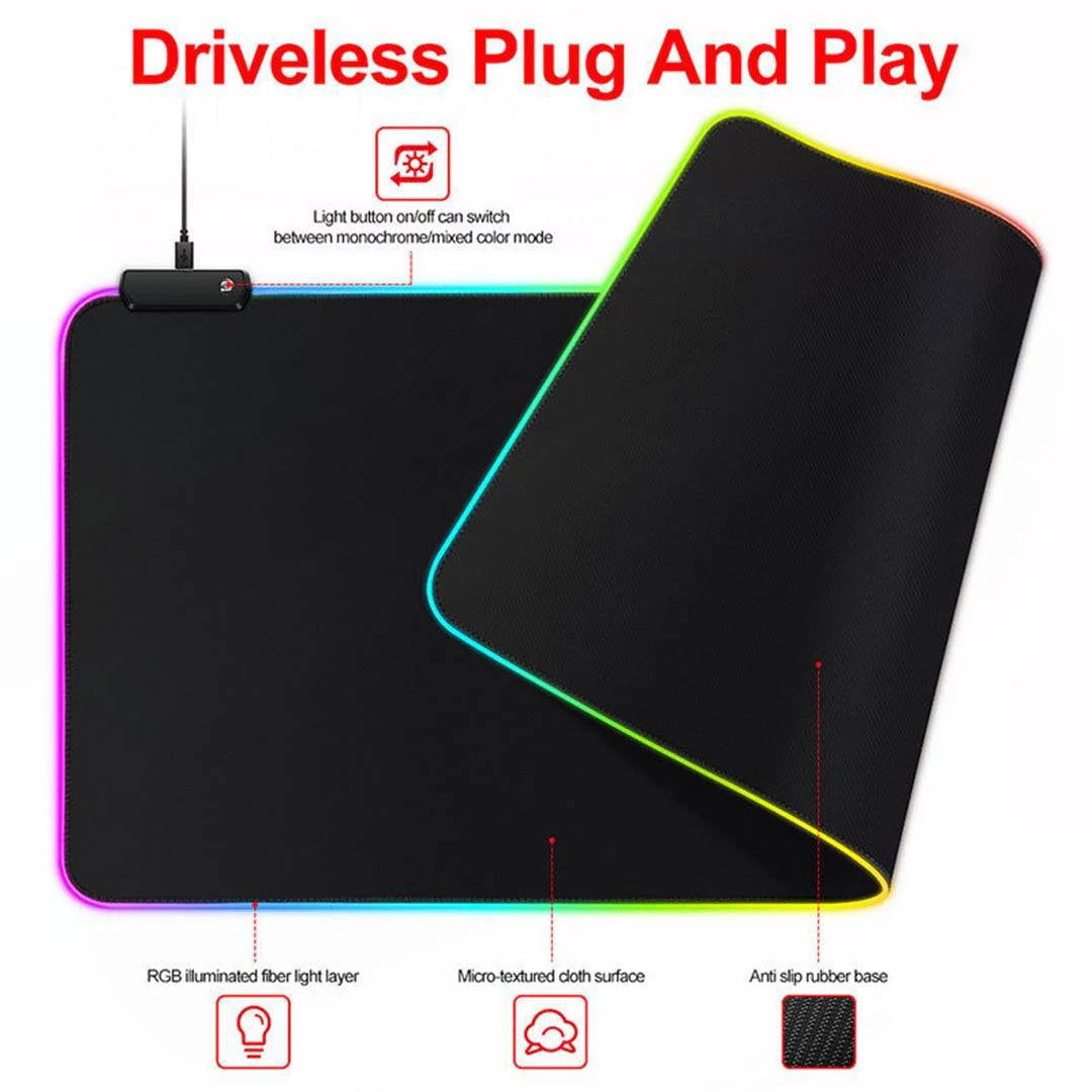 RGB Gaming Mouse Mat Pad - Gadget Vista