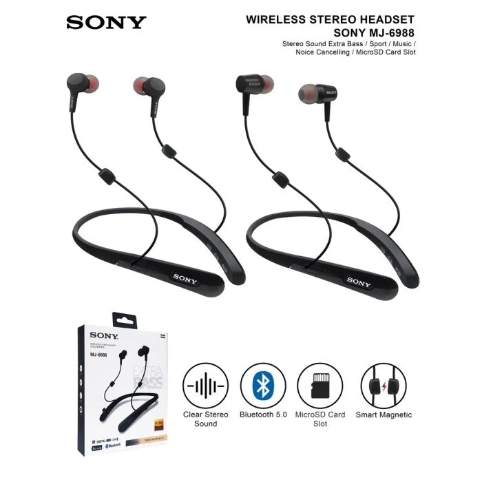 SONY MJ-6988 Wireless Stereo Headset - Gadget Vista