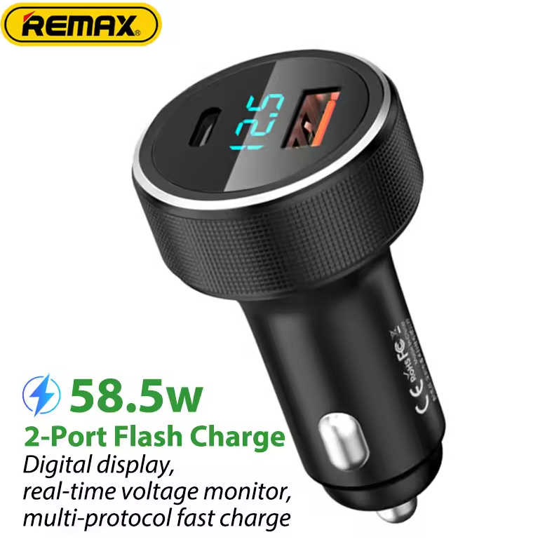 Remax 58.5W PD+QC Fast Charging Car Charger